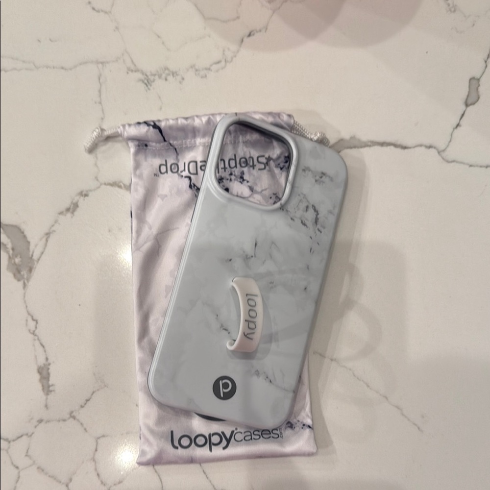 Loopy Case Marble Phone Case - White